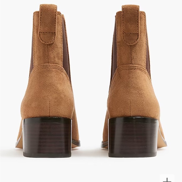 J. Crew Chelsea Tan Suede Ankle Boots Size 8 - Picture 2 of 10